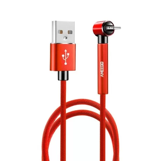  Fast Charging Fabric Braided USB Data Cable with Stand Holder Function for iPhone 8 Pin Android and Type-C in 3 colours