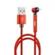  Fast Charging Fabric Braided USB Data Cable with Stand Holder Function for iPhone 8 Pin Android and Type-C in 3 colours