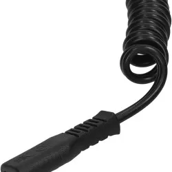Euro 2 Pin EU Plug Mains Power Cable Lead - Black