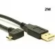 90° Angled Gold Plated Micro USB Fast Charging Sync Data Cable for Android - Black