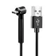  Fast Charging Fabric Braided USB Data Cable with Stand Holder Function for iPhone 8 Pin Android and Type-C in 3 colours