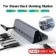 7 in 1 USB C Aluminum Docking Station with 4K HD USB3.0 PD Charge 1000M for Mobile Switch Steam Deck 