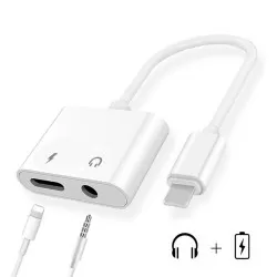 Bluetooth Adapter for iPhone 8 Pin to 3.5mm Jack Aux Audio Headphone Adapter Charging Music  