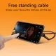  Fast Charging Fabric Braided USB Data Cable with Stand Holder Function for iPhone 8 Pin Android and Type-C in 3 colours