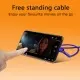  Fast Charging Fabric Braided USB Data Cable with Stand Holder Function for iPhone 8 Pin Android and Type-C in 3 colours