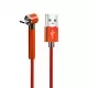  Fast Charging Fabric Braided USB Data Cable with Stand Holder Function for iPhone 8 Pin Android and Type-C in 3 colours