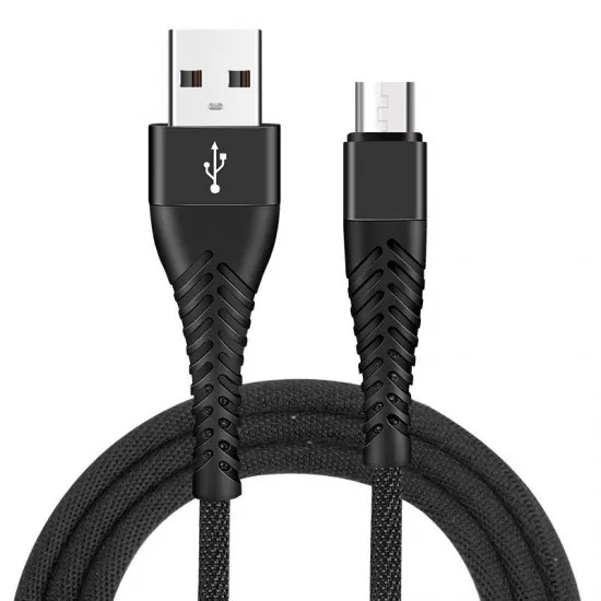Fast Charging Mermaid for Android Micro, Type-C and iPhone Fabric Data Cable - 1 metre 