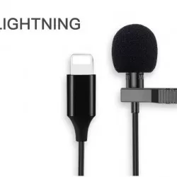 8 Pin Clip On Microphone Mic 1.5m Length Cable Mobile Phone Microphone