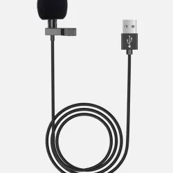 USB Wired Clip On Microphone Mic 1.5m Length Cable for Phone and Laptop Mini Microphones