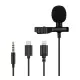 Clip On Lapel Microphone Hands Free Wired Condenser Mini Lavalier Mic 