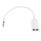 3.5 mm Earphone Headphone Splitter Cable Adapter Jack Male To Double Female