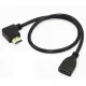 Right Angled HDMI Extension Gold Plated Cable Male to Female Adapter 
