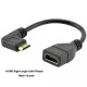 Right Angled HDMI Extension Gold Plated Cable Male to Female Adapter 