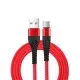 Fast Charging Mermaid for Android Micro, Type-C and iPhone Fabric Data Cable - 1 metre 