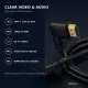 Right Angled HDMI Extension Gold Plated Cable Male to Female Adapter  0.5m / 1m (C-063)  