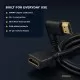 Right Angled HDMI Extension Gold Plated Cable Male to Female Adapter  0.5m / 1m (C-063)  