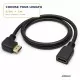 Right Angled HDMI Extension Gold Plated Cable Male to Female Adapter  0.5m / 1m (C-063)  