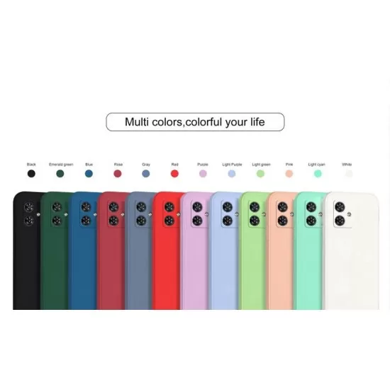 Liquid Silicon Back Case for Motorola - Black