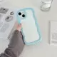 Candy Colour Curly Wave Shockproof 2in1 TPU/PC Cover Fashion Cute Transparent Case for iPhone Series 