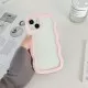 Candy Colour Curly Wave Shockproof 2in1 TPU/PC Cover Fashion Cute Transparent Case for iPhone Series 