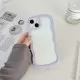 Candy Colour Curly Wave Shockproof 2in1 TPU/PC Cover Fashion Cute Transparent Case for iPhone Series 