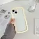 Candy Colour Curly Wave Shockproof 2in1 TPU/PC Cover Fashion Cute Transparent Case for iPhone Series 