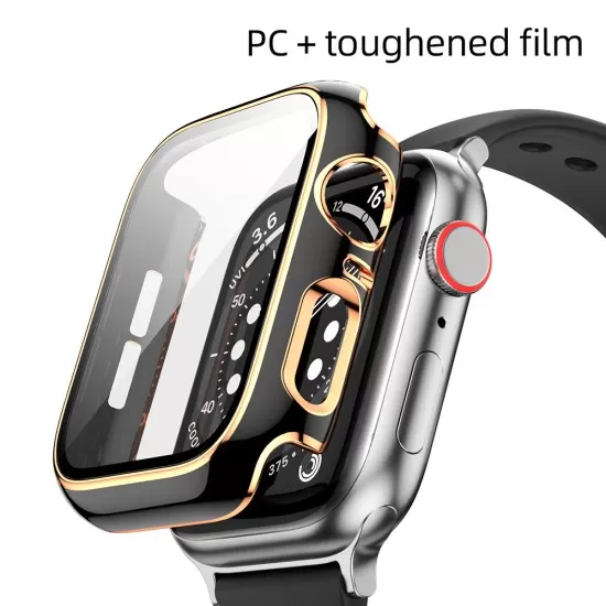 Two-Colour Silicone Plated TPU Waterproof Cover Case for iWatch (Series 4-6, SE) – 40mm and 44mm