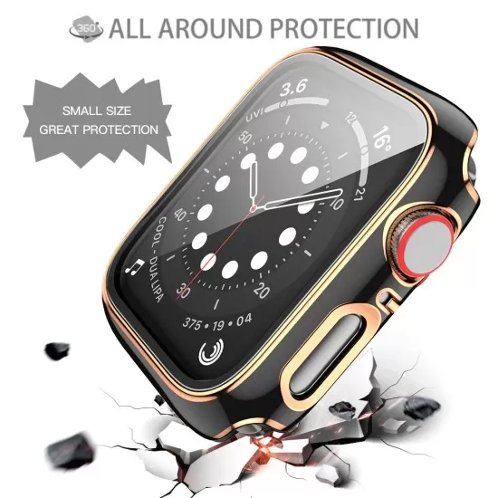 Two-Colour Silicone Plated TPU Waterproof Cover Case for iWatch (Series 4-6, SE) – 40mm and 44mm