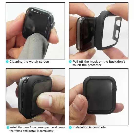 Two-Colour Silicone Plated TPU Waterproof Cover Case for iWatch (Series 4-6, SE) – 40mm and 44mm