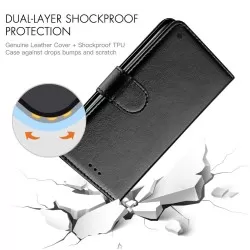 PU Leather Wallet Case for Google Models (Black) 