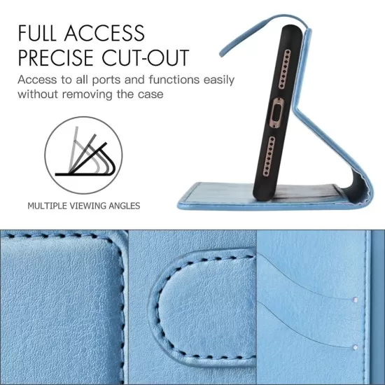 PU Leather Wallet Case for iPhone