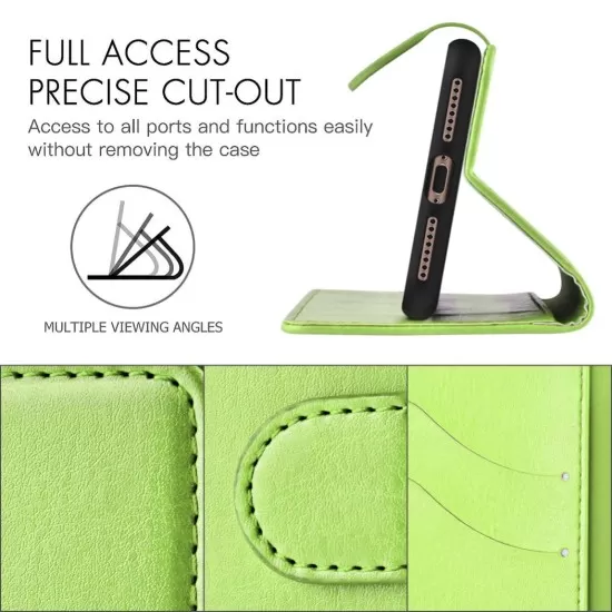 PU Leather Wallet Case for iPhone