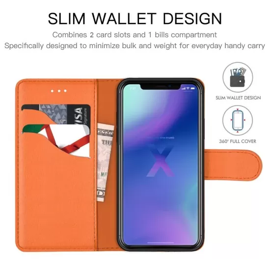 PU Leather Wallet Case for iPhone