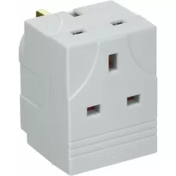 3 Way Gang Multi-Purpose Block Socket Splitter Mains Wall Adaptor UK Plug 13A