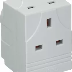 3 Way Gang Multi-Purpose Block Socket Splitter Mains Wall Adaptor UK Plug 13A