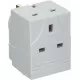 3 Way Gang Multi-Purpose Block Socket Splitter Mains Wall Adaptor UK Plug 13A