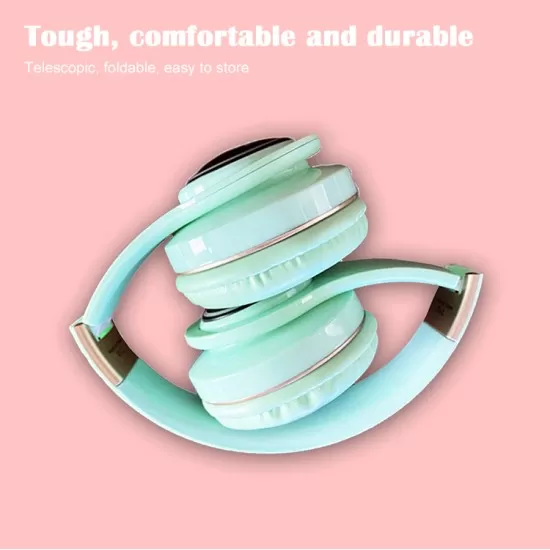 Foldable LED Light-Up Bluetooth Headphone in a variety of colours