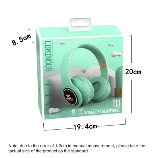 Foldable LED Light-Up Bluetooth Headphone in a variety of colours