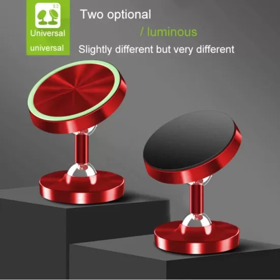 Luminous Metal Alloy Magnetic Rotatable Cellphone Car Mount Dashboard Phone Holder