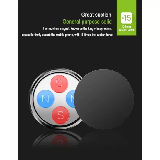 Luminous Metal Alloy Magnetic Rotatable Cellphone Car Mount Dashboard Phone Holder