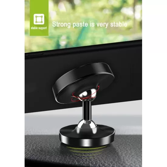Luminous Metal Alloy Magnetic Rotatable Cellphone Car Mount Dashboard Phone Holder