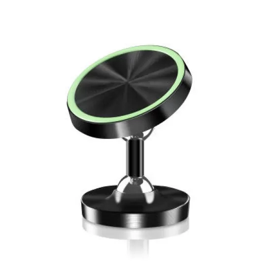 Luminous Metal Alloy Magnetic Rotatable Cellphone Car Mount Dashboard Phone Holder