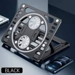 Laptop Computer Stand Double Fans Cooling  Adjustable Foldable 6 gears Tanblet Holder Stand 