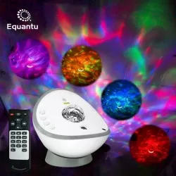 Equantu New Design Starry Sky Projection Lamp QB958 with Music Sleep Aid Sound Galaxy Projector Lamp