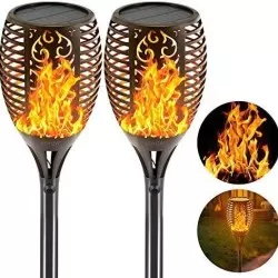 IP65 Waterproof LED Solar Torch Flame Outdoor Lights 