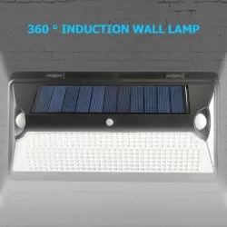 360 LED Solar Sunlight Waterproof Light Outdoor Wall Lamp 