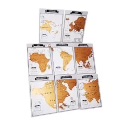 64 Page Notepad Travelogue Scratch Off Map including Travel Journal