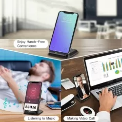 Qi Wireless Charger Double Coiled Desk Stand   