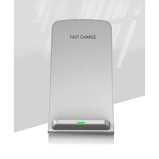 Qi Wireless Charger Double Coiled Desk Stand   