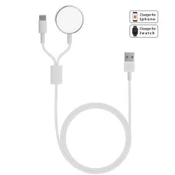 2 in 1 Compact Portable Magnetic Wireless Charger for iWatch and iPhone